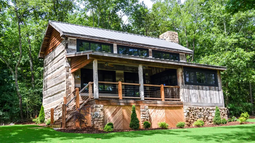 Haley Cabin, and since then, interior walls went up, stones were laid and the finishing touches were set in place. Almost 200 years in the making and this old cabin has a whole new family and life of its own.