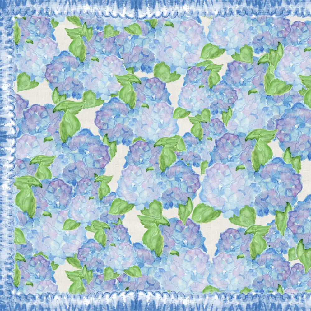 Hydrangea Vinyl Floor Mat - Large
