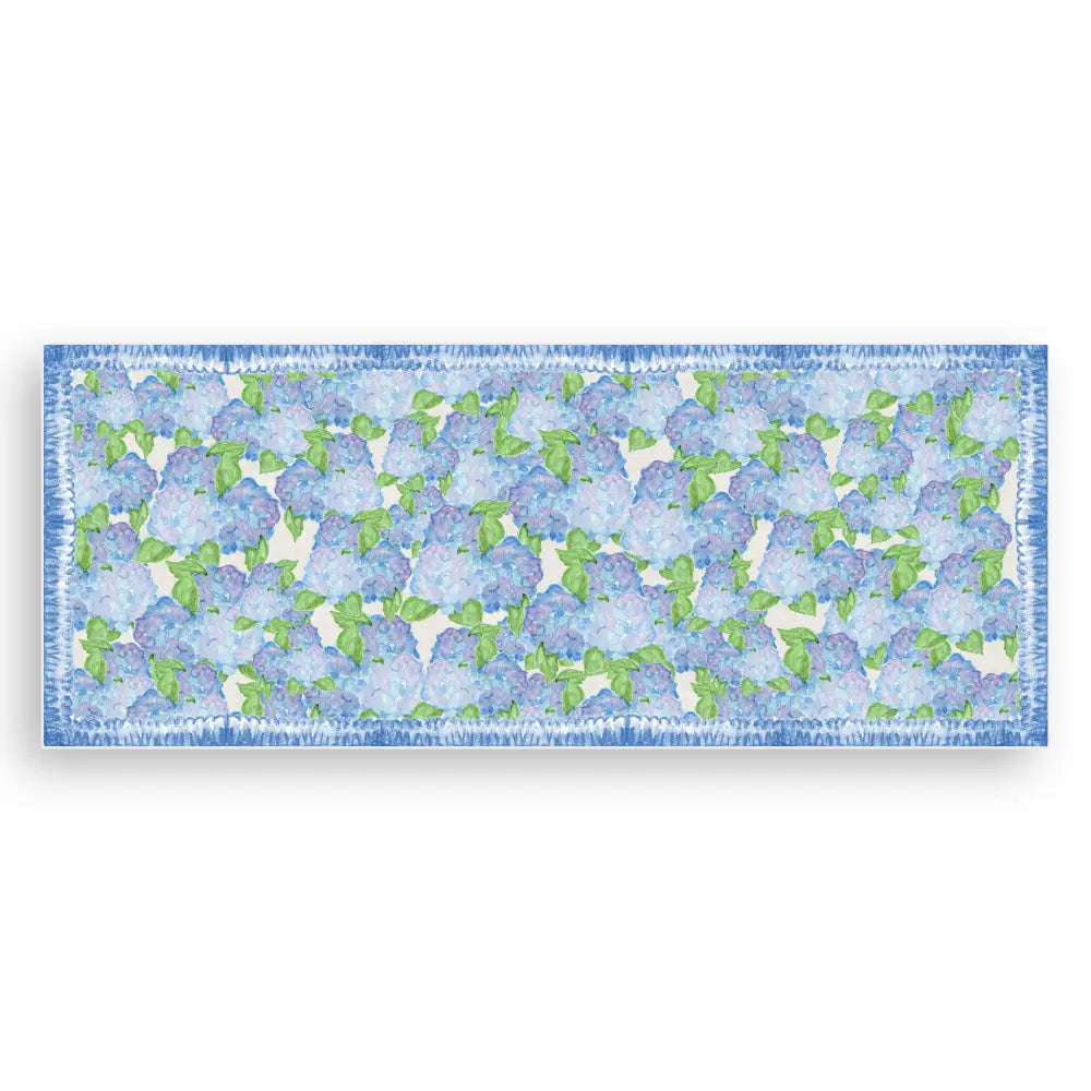 Hydrangea Vinyl Floor Mat - Large