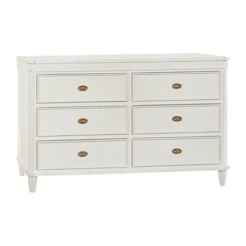 6 Drawer White Dress - Dresser