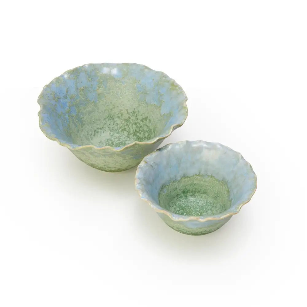Artisanal Reactive Glaze Set of 2 Bowls - SERVEWARE