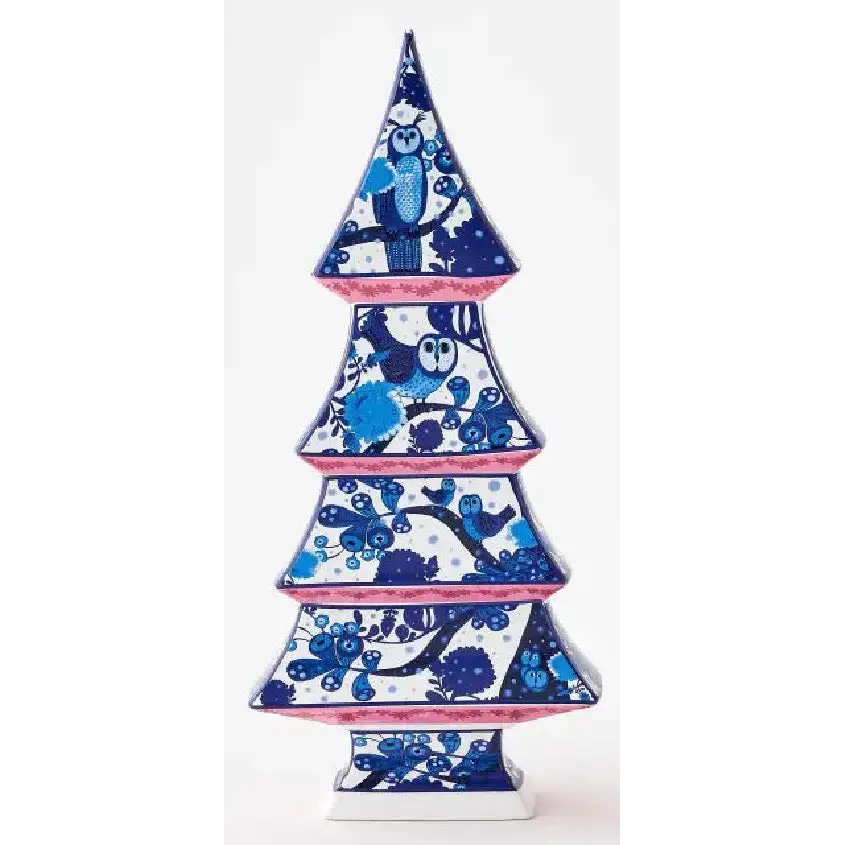 Blue and White Porcelain Tabletop Tree - 2 - Christmas Decor