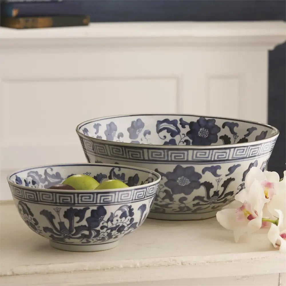 Blue & White Lotus Flower Bowl - Bowl