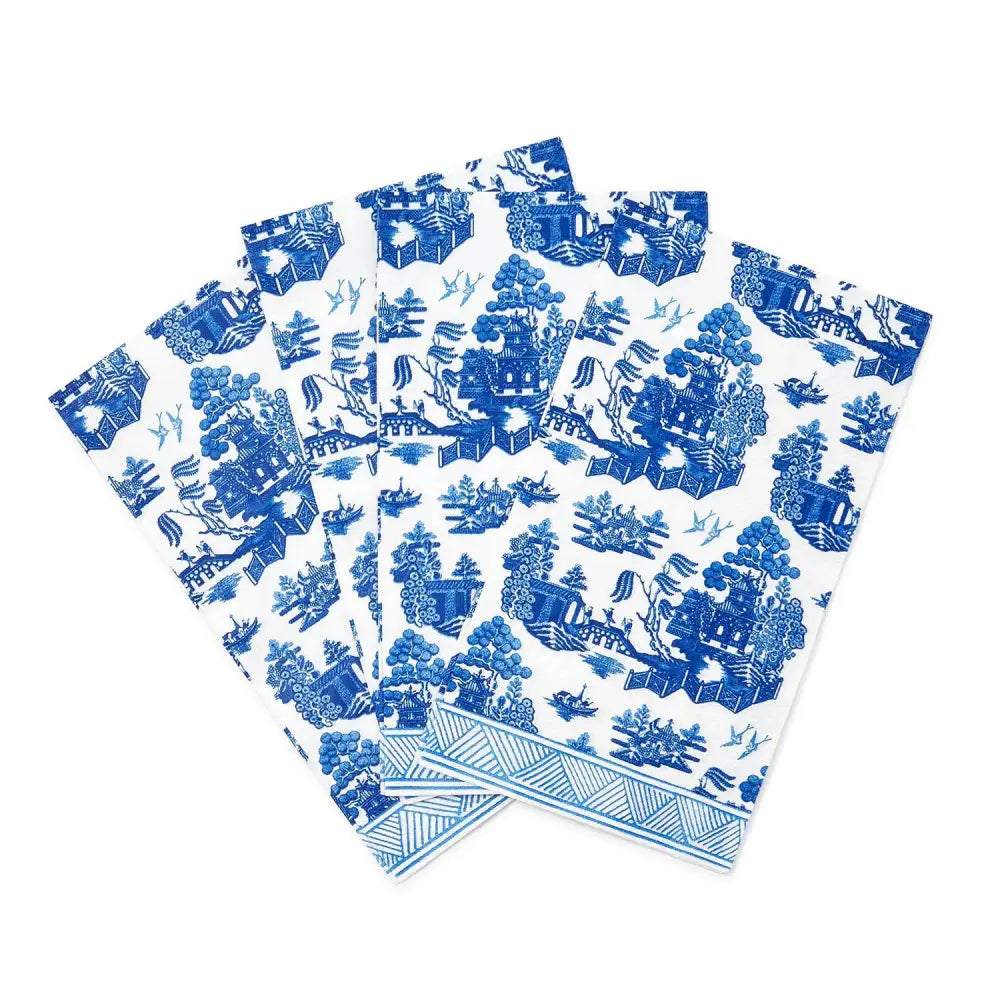 Blue Willow 3-Ply Paper Dinner Napkin / Guest Towel - NAPKINS
