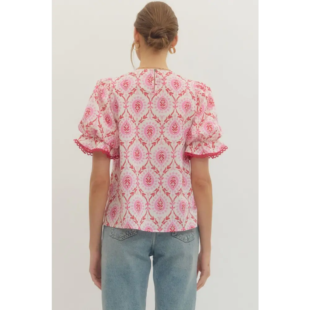 Botanical Print Blouse - Blouse