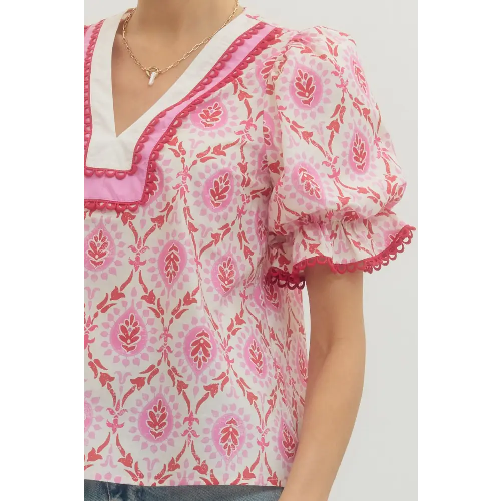 Botanical Print Blouse - S - Blouse