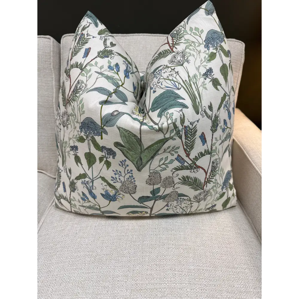 Botanical Sketch Garden Pillow - Throw Pillow