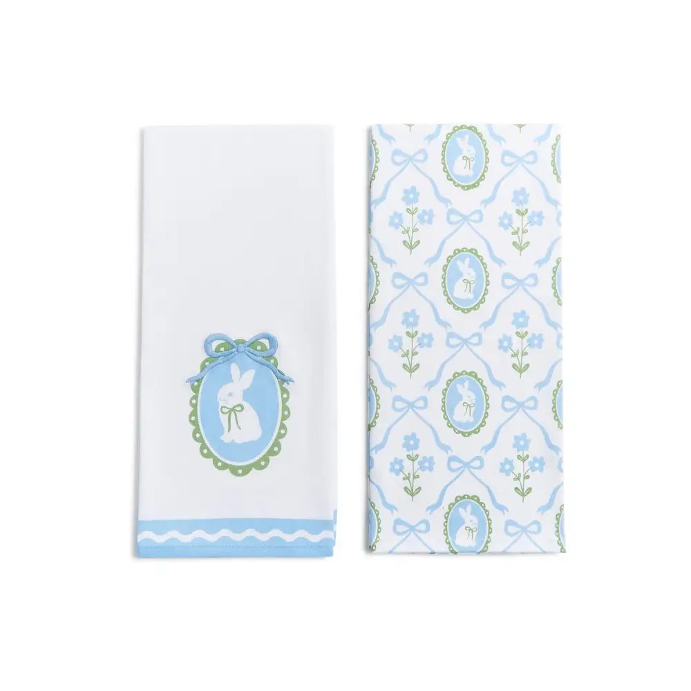 Bunnies and Bows Set of 2 Dish Towels - NAPKINS