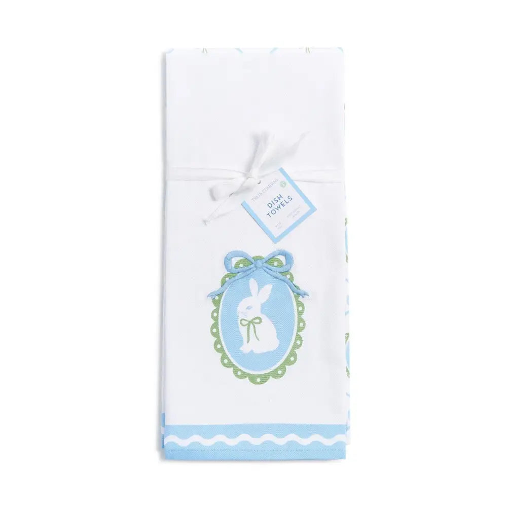 Bunnies and Bows Set of 2 Dish Towels - NAPKINS