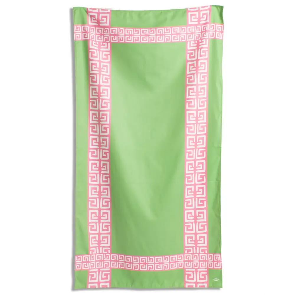Cabana Cove Giant Beach Towel Green/Pink/White 40x70