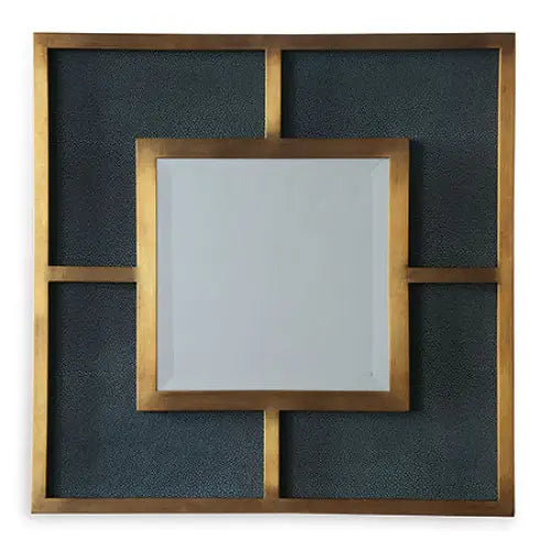 Cairo Brass Shagreen Mirror - Mirror