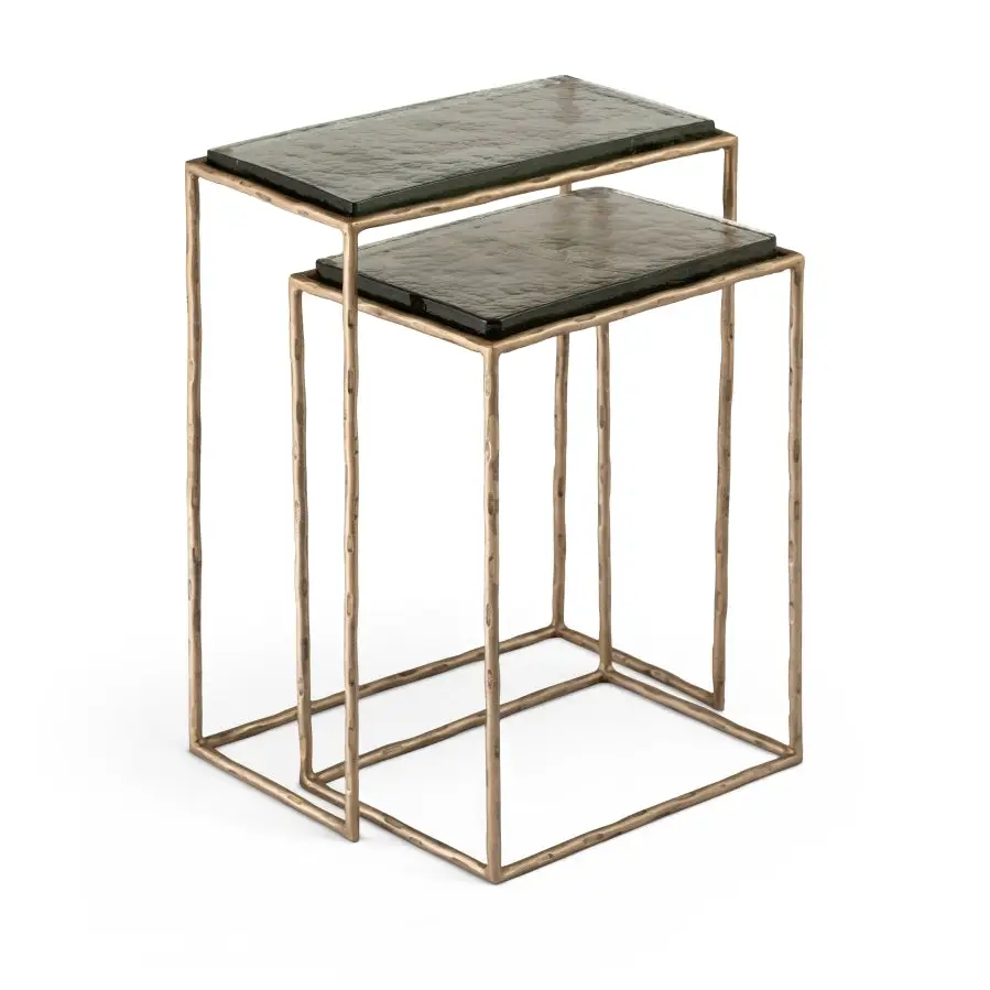 Calida Smoked Glass Nesting Tables - Accent Table