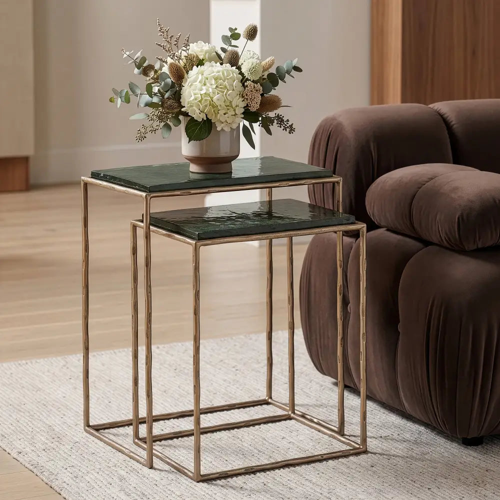 Calida Smoked Glass Nesting Tables - Accent Table