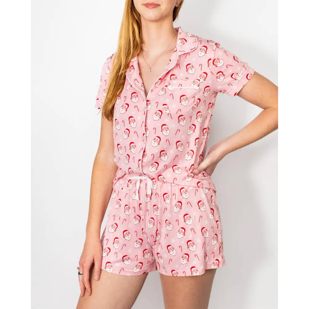 Candy Cane Cutie Sleep Shorts Light Pink/Red/White -Asst.