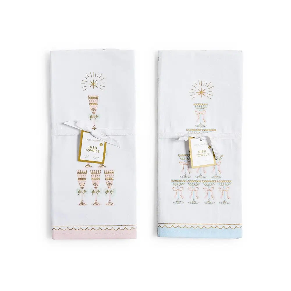 Cheers! Set of 2 Champagne Dish Towels - Dish Towel