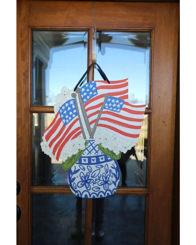 Chinoiserie Flags Doorhanger - Door Hanger
