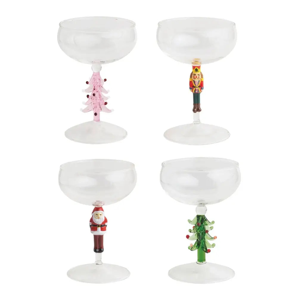 Christmas Coup Glasses - christmas serveware