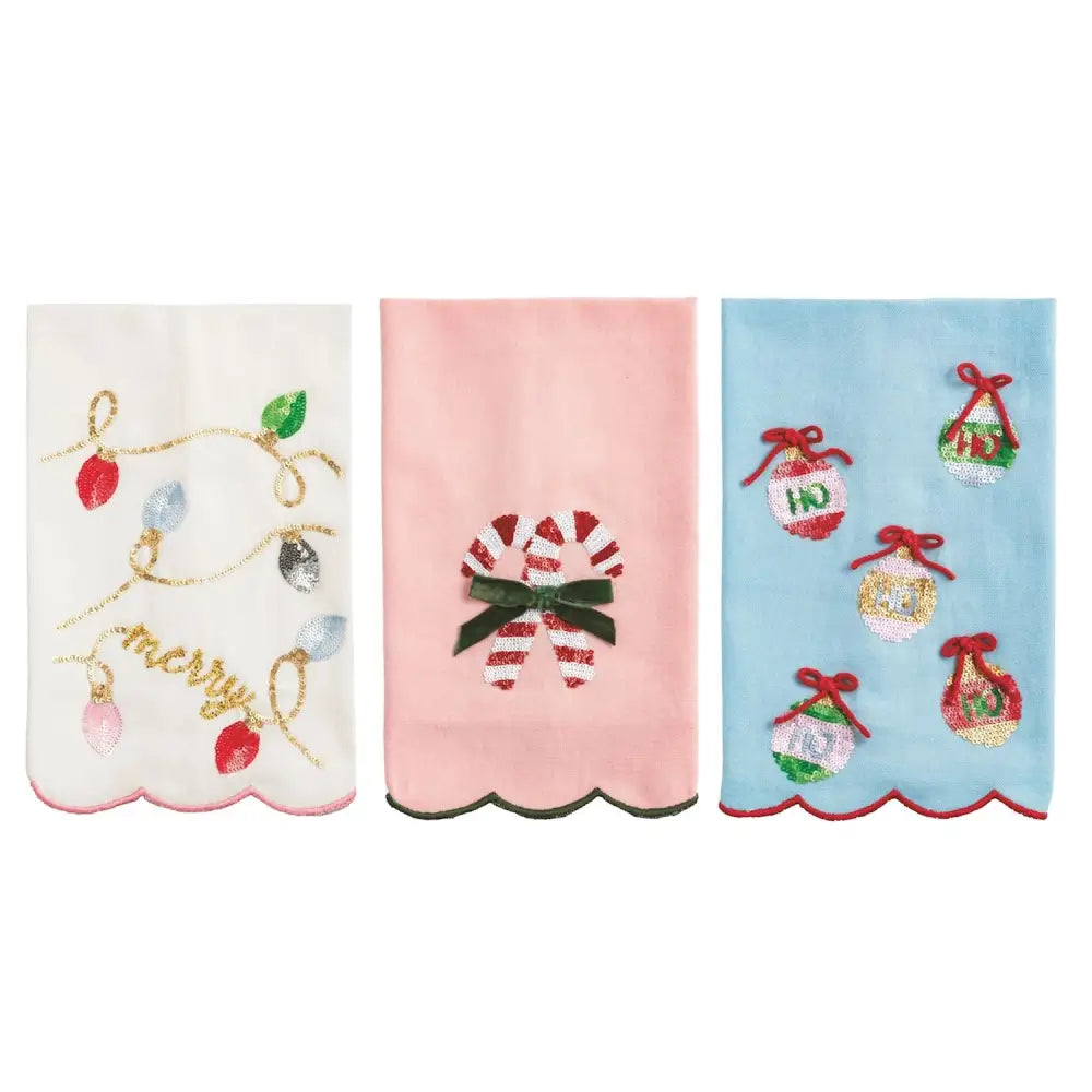 Christmas Sequin Towels - Christmas