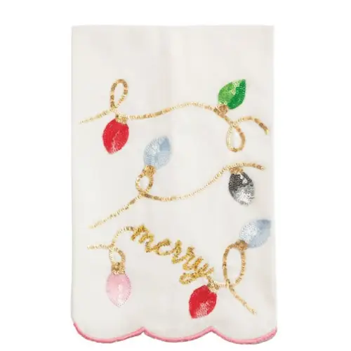 Christmas Sequin Towels - Light - Christmas