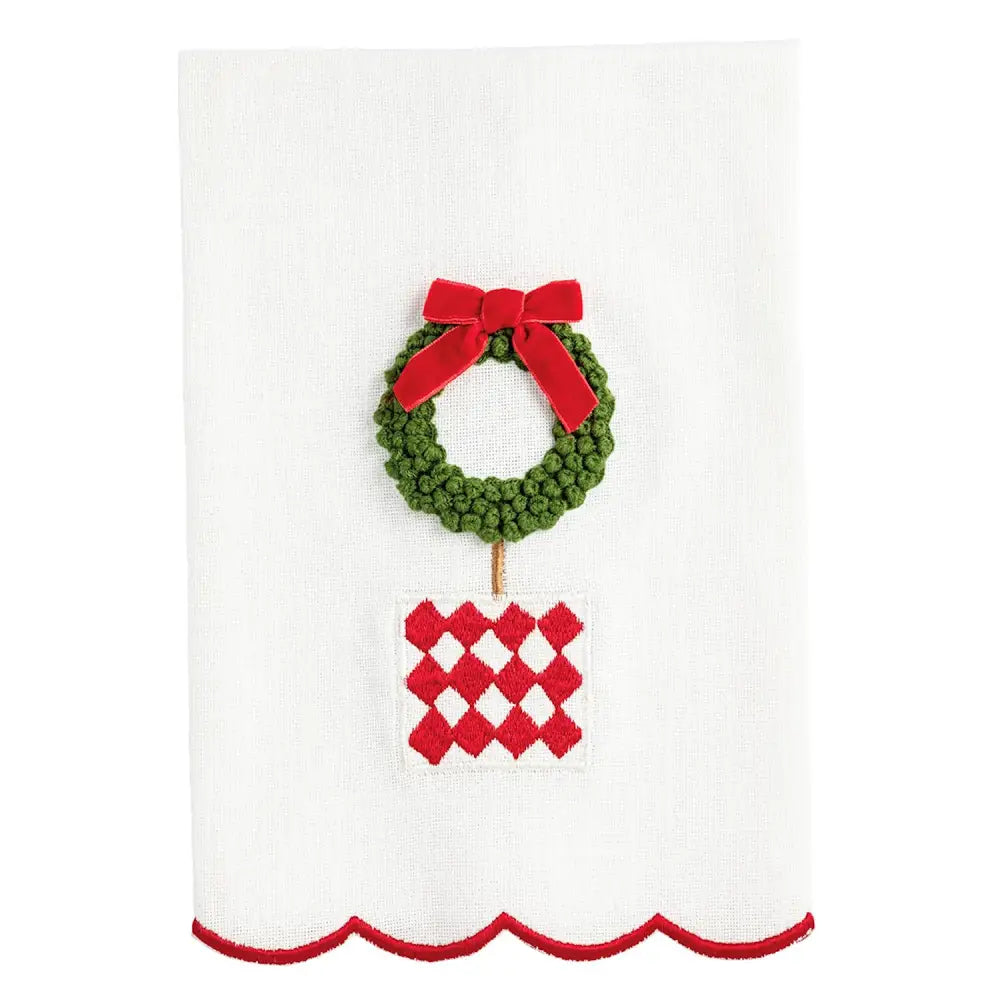 Christmas Topiary Towel - Wreath - Christmas Towel