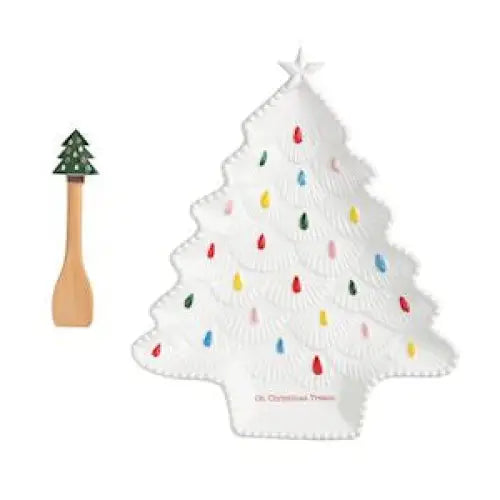 Christmas Tree Cookie Plate Set - Christmas