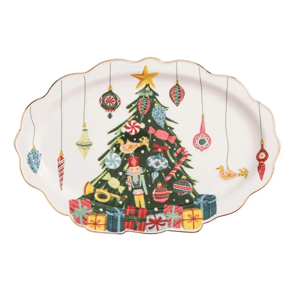 Christmas Tree Ornament Platter - christmas serveware