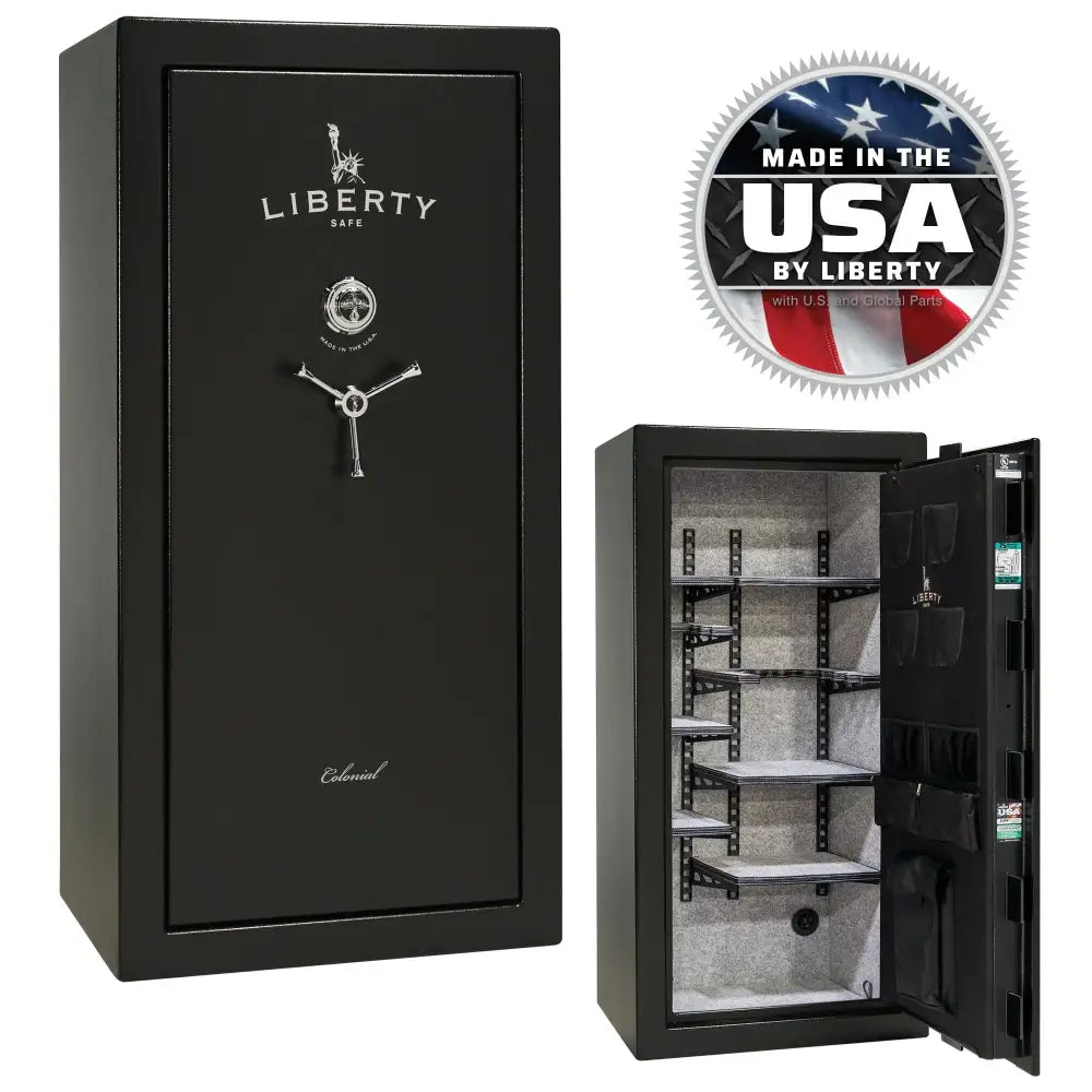 Colonial 23 - Black Textured - Mechanical / Modular - Gun Safe