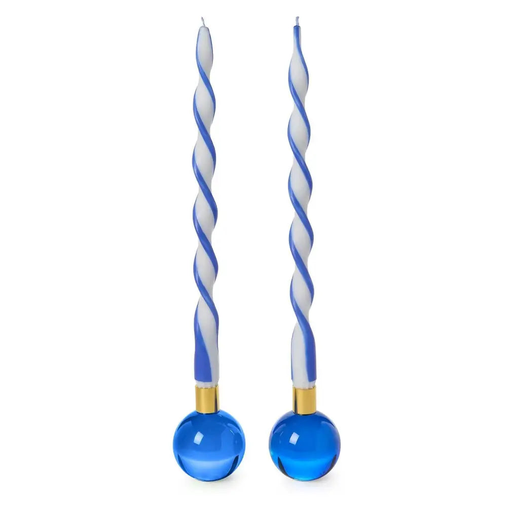 Color Pop Set of 2 Taper Candlestick Candleholders - Blue - Candleholder