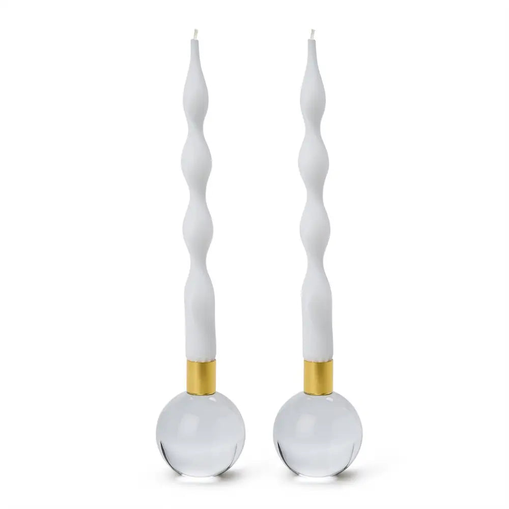 Color Pop Set of 2 Taper Candlestick Candleholders - Clear - Candleholder