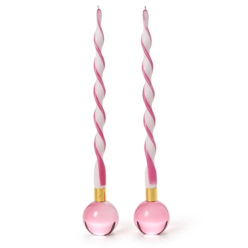 Color Pop Set of 2 Taper Candlestick Candleholders - Pink - Candleholder