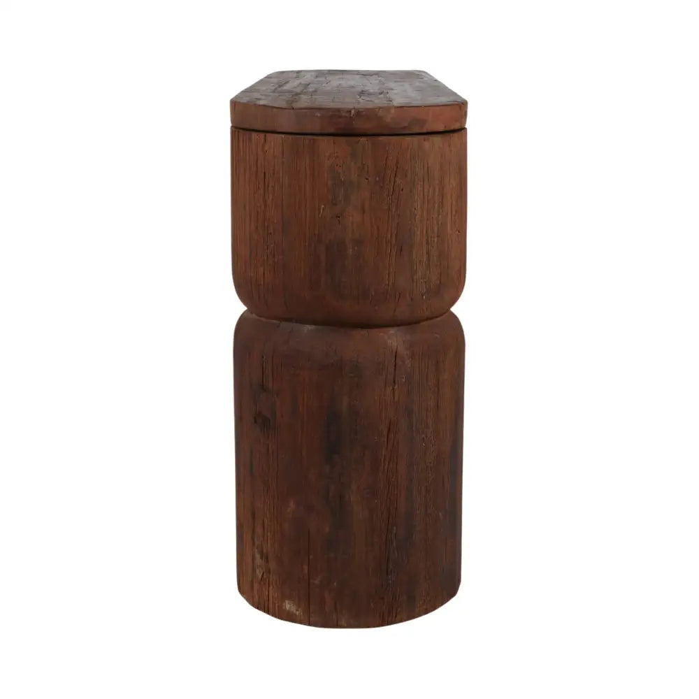 Console Table - Brown Reclaimed Wood Sculptural 60 in.