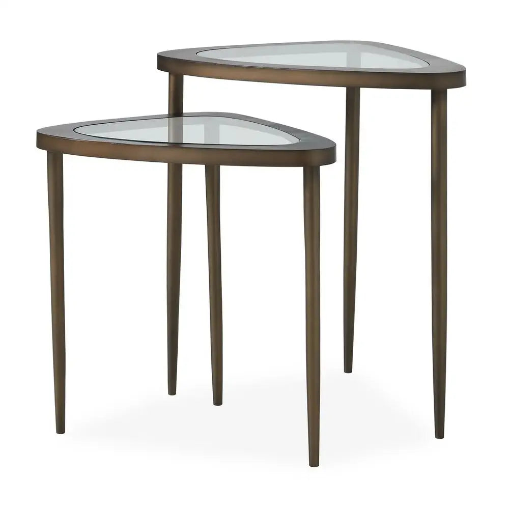 Curved Triangular Nesting Accent Table - Accent Table