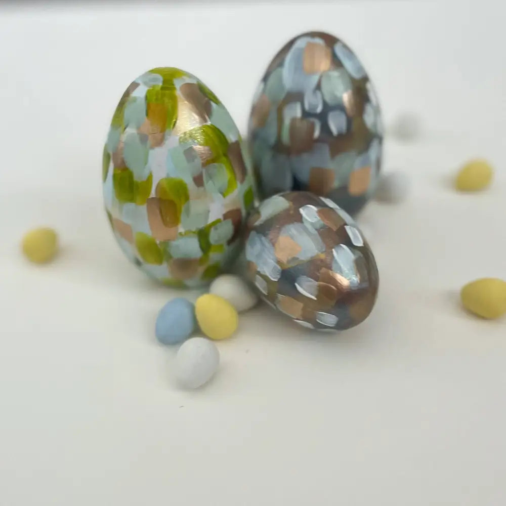Green Gold and Copper Egg
