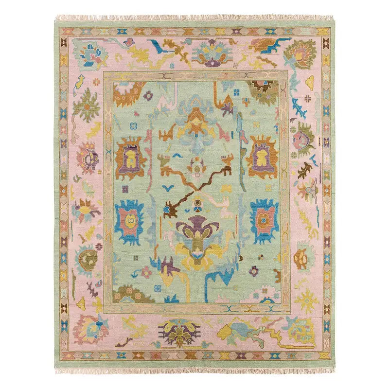 Everly Pink Hand-Knot Area Rug - 8’x10’ - Area Rug