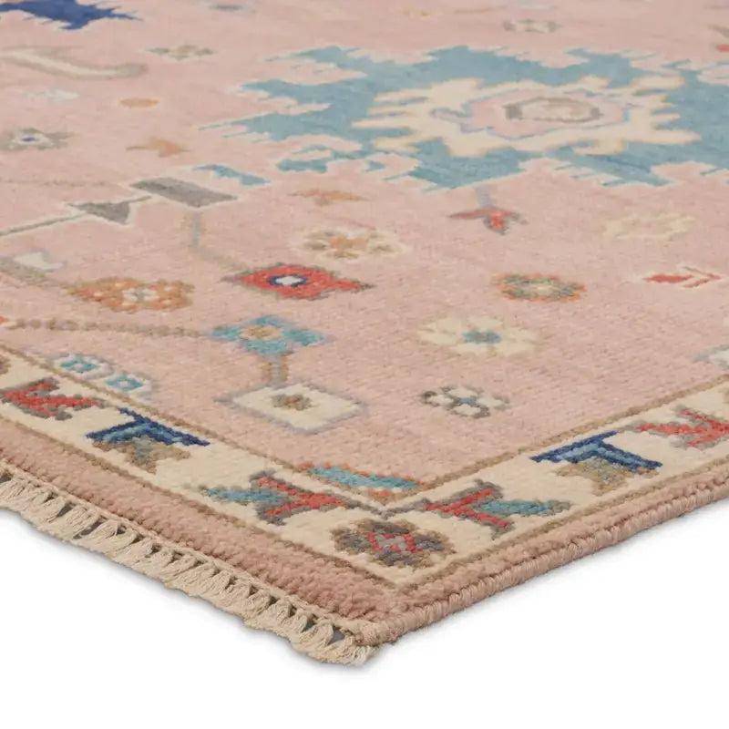Everly Pink Hand Knotted Area Rug - Area Rug