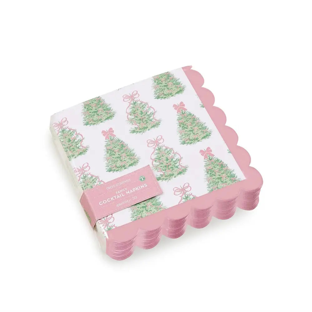 Fancy and Festive 3-Ply Paper Cocktail Napkin - Christmas