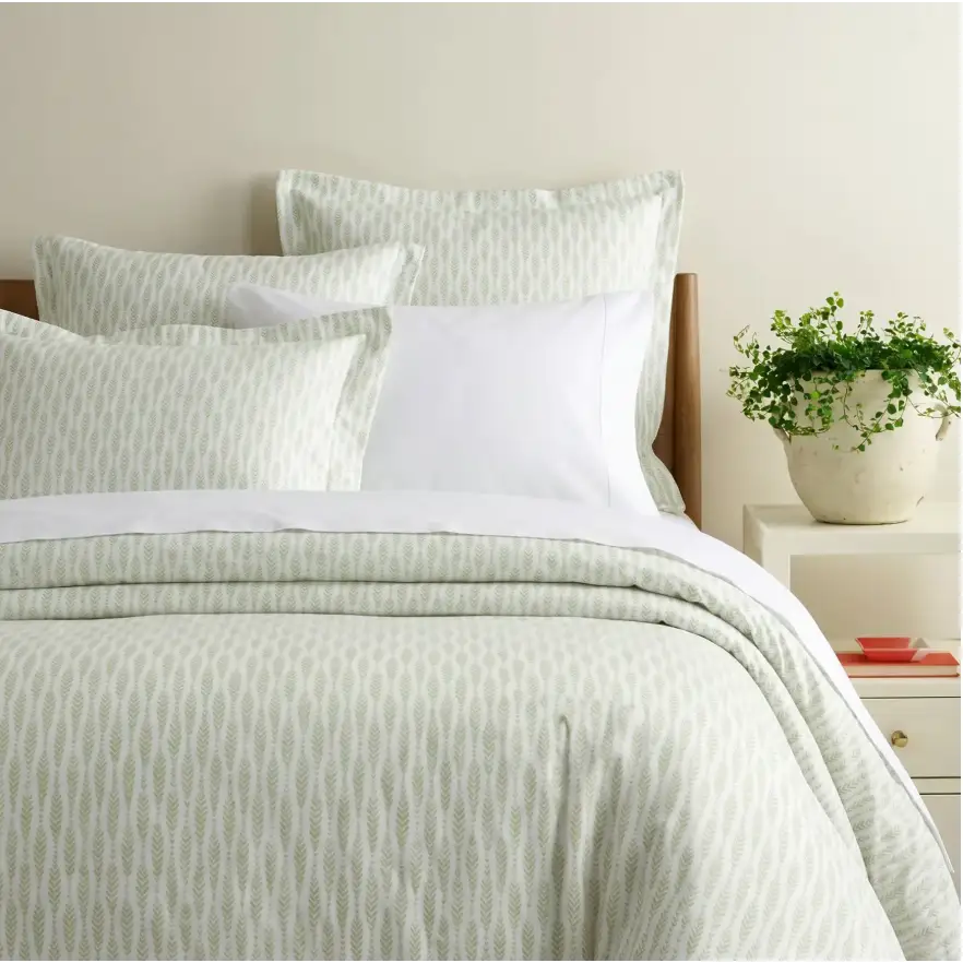Feather Ogee Sham - Sage - Bedding