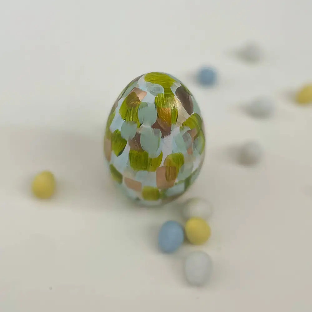 Green Gold and Copper Egg