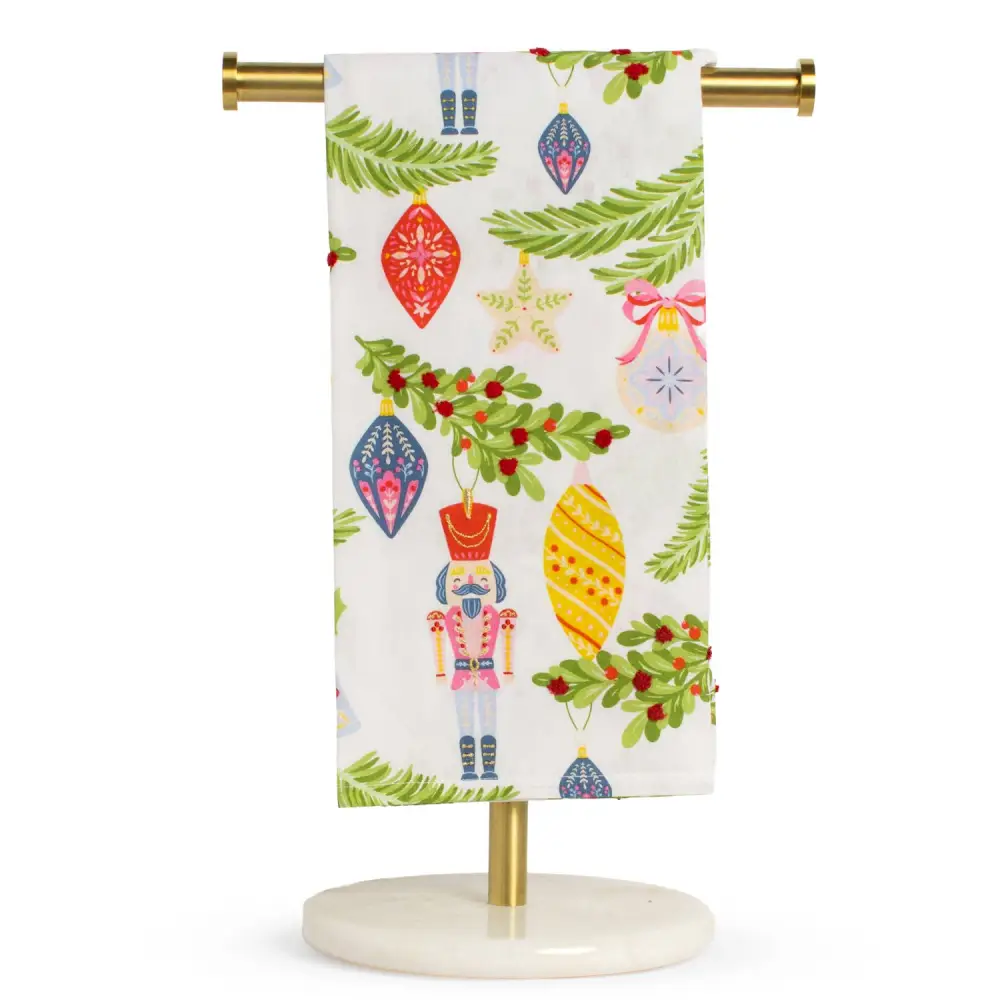 Festive Nutcracker Hand Towel White/Multi 20x28