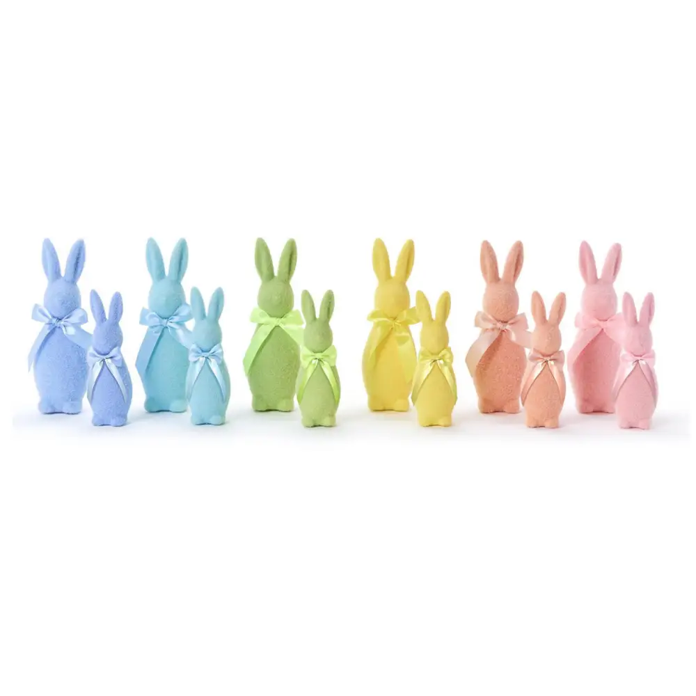 FLOCKED BUNNIES - EASTER