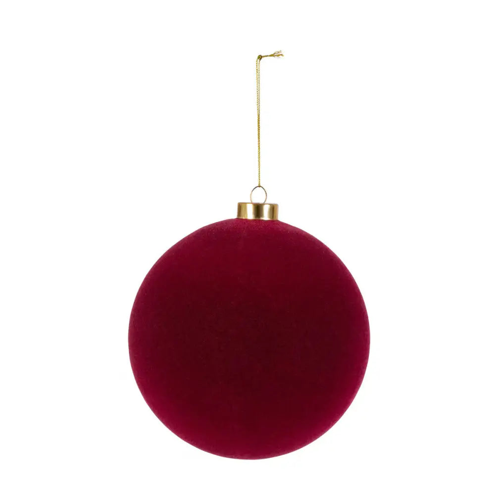 Flocked Ornament - Burgundy 5.75’’ - ornament