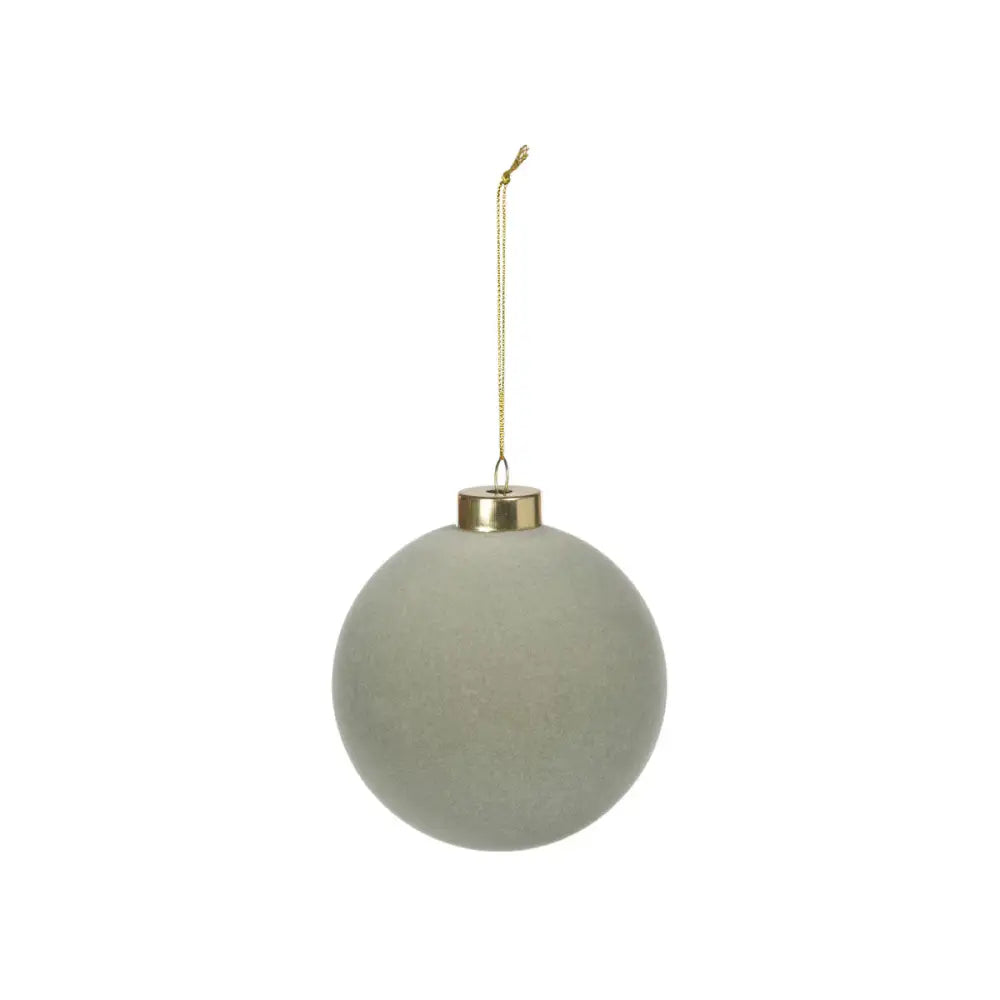 Flocked Ornament - Sage 4’’ - ornament