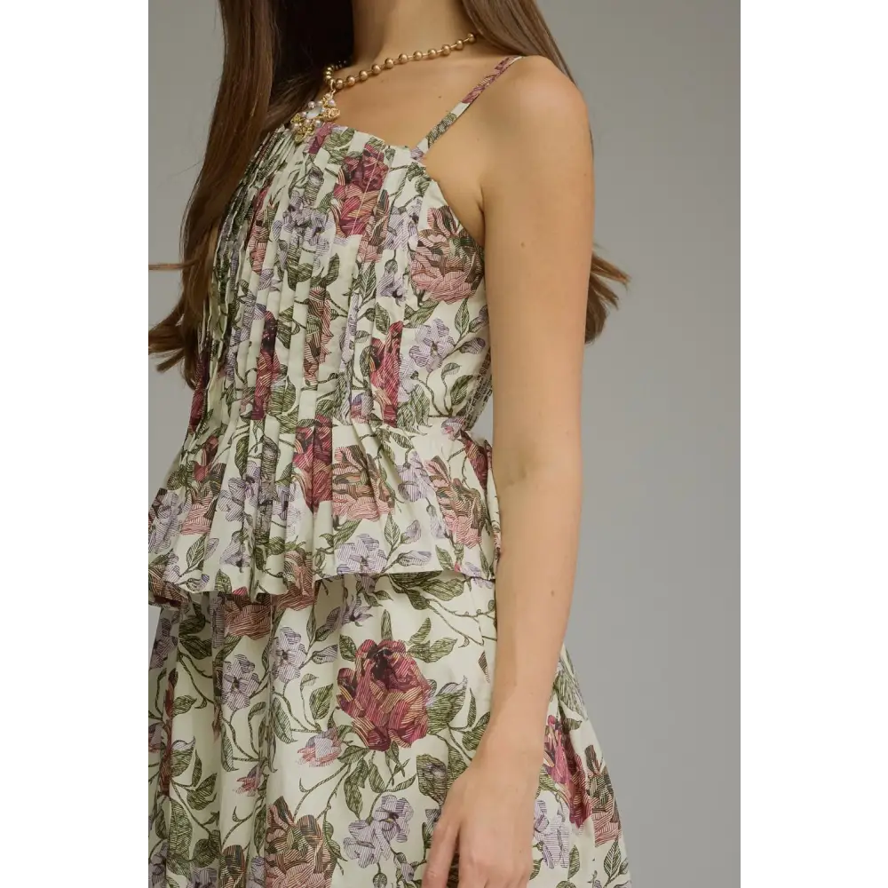 Floral Midi Dress - Dress