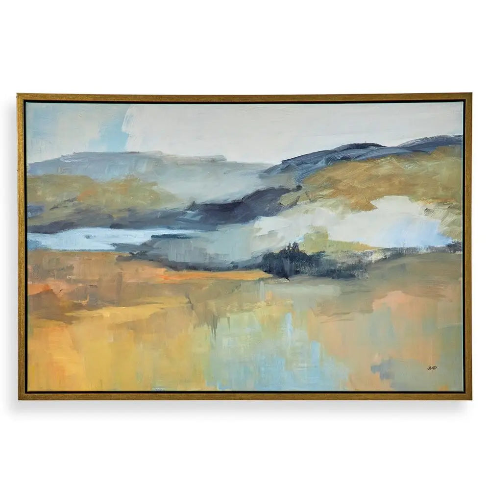 Folded Hills Framed Canvas - Artwork