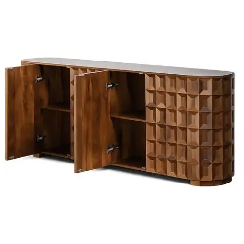 Four Door Wood Sideboard - Sideboard