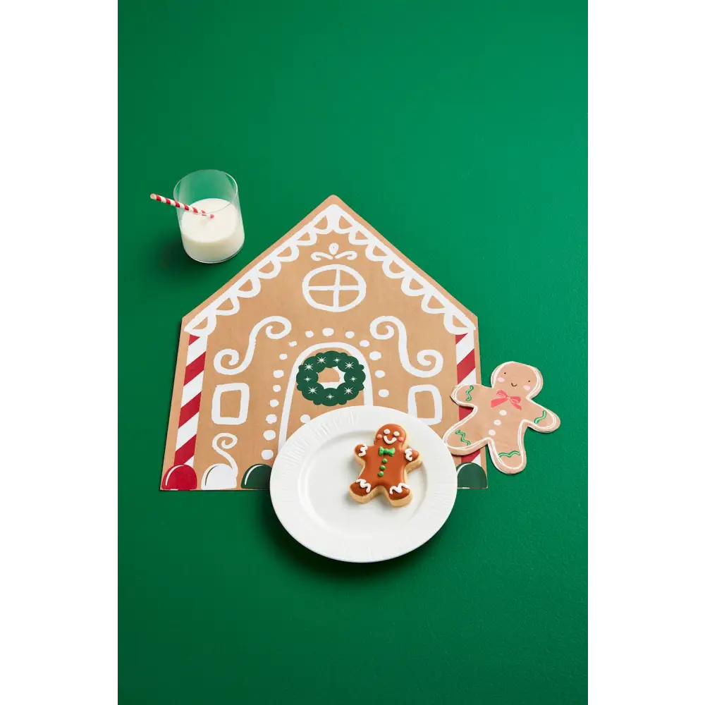 Gingerbread Placemat & Napkin Set - CHRISTMAS
