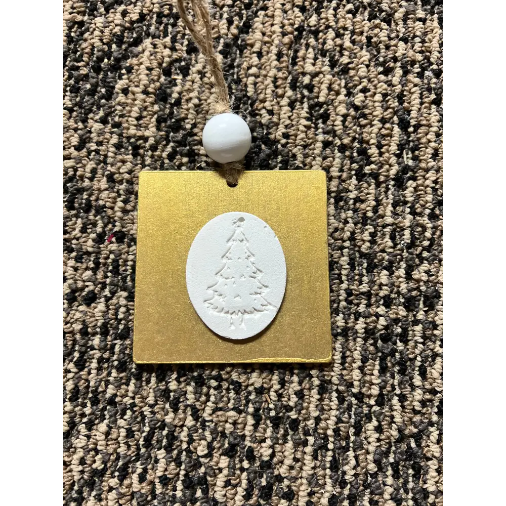 Gold Intaglio Ornament - 2 - Christmas