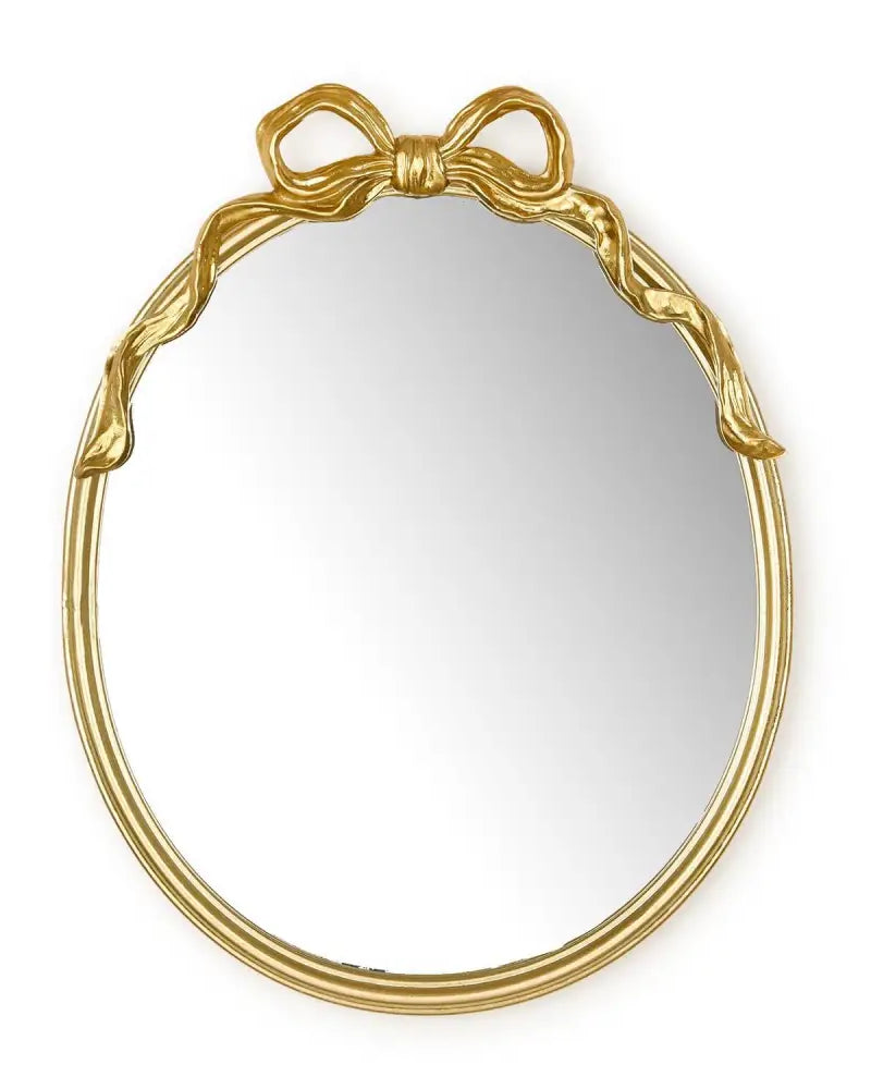 Gold Mirror w. Accent Bow - Mirror