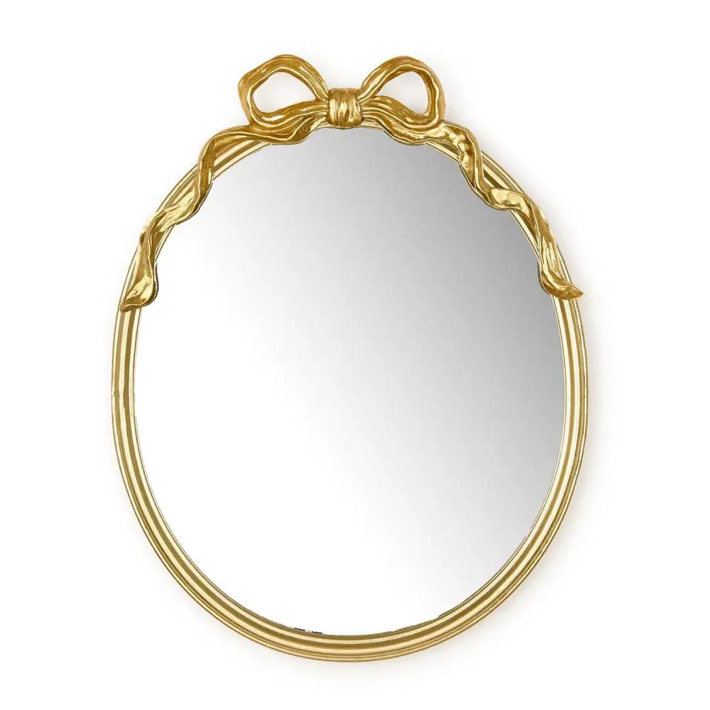 Gold Mirror w. Accent Bow - Mirror