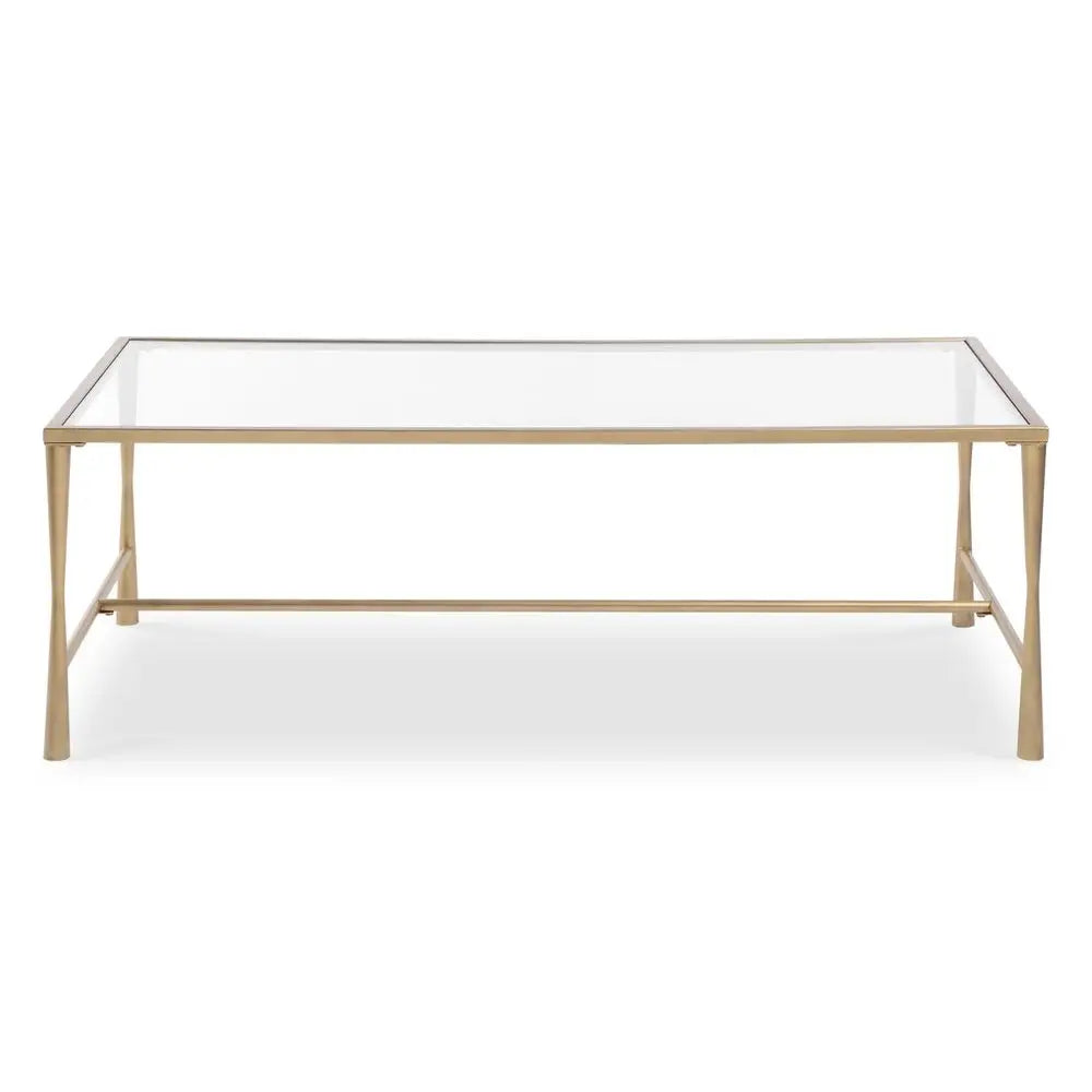 Gold Rectangle Coffee Table - Coffee Table